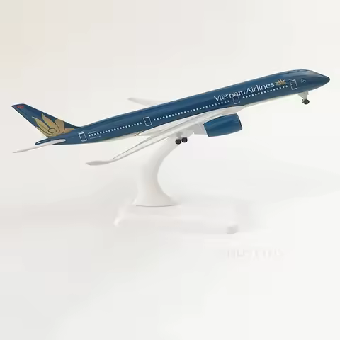 20cm Scale Vietnam A350 Miniature Airplane Diecast Metal Airplane Model With Stand For Display Colle