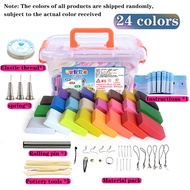 new Polymer Clay 24 Colors Modeling Clay Oven Baked Clay With Carving Tools Perfect For Sculpture Cr