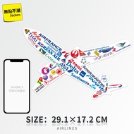 ** New~Street Wear Airplane Airline logo Luggage Travel Trolley Case Stickers Street Unique Waterproof Refrigerator Large