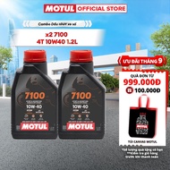 Combo of 2 Motorcycle Lubricants MOTUL 7100 4T 10W40 1.2L