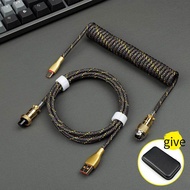 RGB Loại C Cáp USB Bàn Phím Cơ lò xo cuộn Dây Aviator Cáp dữ liệu Xoắn Ốc Paracord Plug-in Aviator C