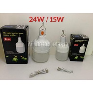 15w / 24w USB Emergency Rechargeable Led Light Bulb 3 Modes Outdoor