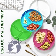 4-grid plastic dinner plate children's party dinner plate student cafeteria dinner plate easy to cle
