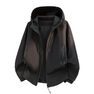 แจ็กเก็ตสำหรับผู้ชายเสื้อโค้ตลำลองธุรกิจขนาดใหญ่สำหรับฤดูใบไม้ร่วง7XL 6XL 8XL เสื้อนอกสีกากีทรงหลวมค