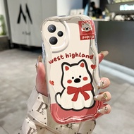 MERAH HP Phone Case For Realme C35 C31 C33 10 C55 Narzo N55 Narzo 50A Prime Case Red Puppy Case Crea