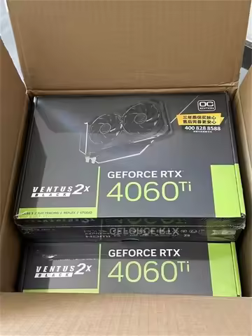 Stock New GeForce RTX 4060 VENTUS 2X Black 8G OC 4060Ti 4070 4080S 12G 16G 24G 3X Gaming GPU Compute