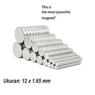EZSHOPPING YUE Powerful Neodymium Round Magnet NdFeB N35 12x1.65mm 100 PCS - YN35| |