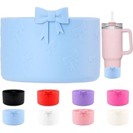 Silicone Bowknot Protector Compatible for Stanley Cup20/30/40Ounce Fit Hydroflask 12-24Oz Boot