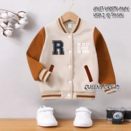 Limited Edition Initial R Baseball Jacket for Boys and Girls Ages 2 3 4 5 6 7 8 9 10 11 12 Years