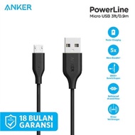 [BAYAR DITEMPAT] Original Anker Kabel PowerLine 3ft/0.9m Micro USB - Garansi Resmi Anker Indonesia