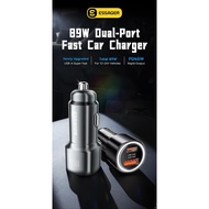 ESSAGER Car Charger Fast Charging LED Light USB Type C Port 89W - ES-CC16 Limited