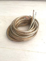 99%新 金銀 粗身 重身 OFC 無氧銅 hifi 音響 4米長 喇叭 音箱 線 Gold-Silver OFC 4 meters long preimum hifi loudspeaker spe