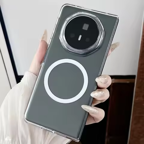 Transparent for Magsafe Phone Case for Honor Magic V3 V5 Wireless Charging Hard Shockroof Slim Prote