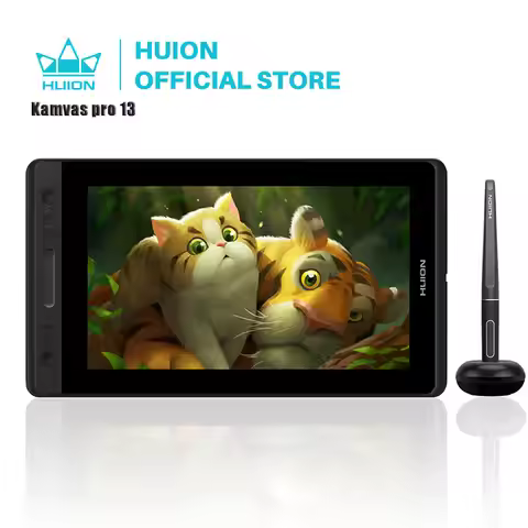 HUION Kamvas Pro 13 GT-133 Pen Display Digital Graphic Tablet Monitor Battery-Free 8192 levels Pen D