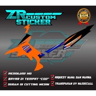 MESIN Satria hiu 2-stroke Striping, transparent uv maxdecal variation (can be requested) has been cu