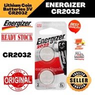 (2pcs)Energizer CR2032 Lithium Coin Batteries 3V CR2032 1 Pack