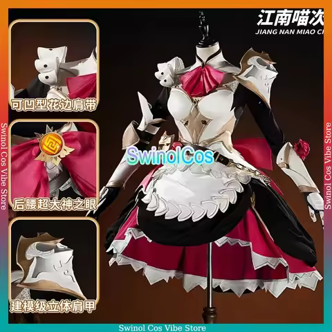 Genshin Impact Noelle Adults Cosplay Costume Dress Clothes Maid Women Halloween Carnival Party Chris