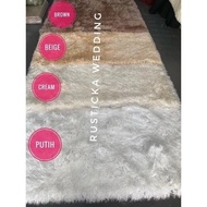 6x8ft Carpet Royal Shaggy Karpet Bulu Pelamin Plush Velvet Ruffle Wedding Carpet Rug Fur Fluffy