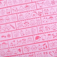 可愛手帳模板鏤空尺圖案繪畫幼兒園兒童涂鴉工具相冊臨摹diy圣誕