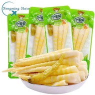 Pickled pepper bamboo shoots Bamboo shoots small package Crispy bamboo shoots slices Red oil Spicy d