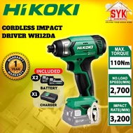 SYK(Free Shipping)Hikoki WH12DA Cordless Impact Driver Drill Machine Battery Power Tools Mesin Bateri Gerudi Kayu 12V