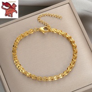 Pure Real 18k Gold Necklace Pawnable Thick chain single layer phoenix tail women's Luxury titanium steel fashion jewelry