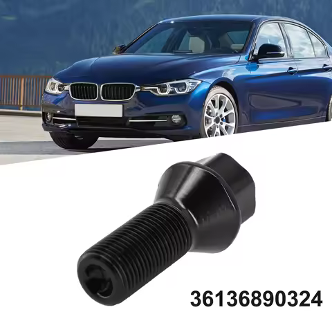 Black M14x1.25 Wheel Lug Bolt For BMW X3 X5 X6 F30 F32 F10 47.5mm Length Steel Stud Nut 36136890324