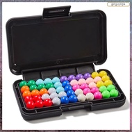 [L E U R] Classic Pyramid IQ 3D Puzzle Board Game with 200 Challenges and Pearl Beads for Children'S