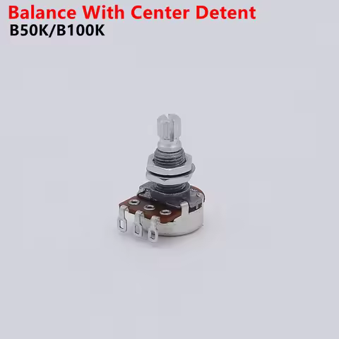 1 Piece B50K/B100K Balance Potentiometer(POT) With Center Detent For Electric Bass Guitar Accessorie