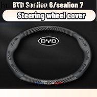 HYS Byd sealion 6 / sealion 7 steering wheel cover leather steering wheel cover breathable carbon fi