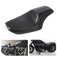 Motorcycle Leather Two Up Driver Front Rear Passenger Seat For Harley Sportster XL iron 883 1200 48 