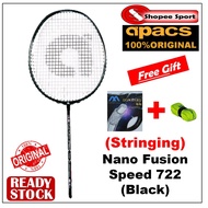 Apacs Nano Fusion Speed 722 Foc Tt Grip+String+(stringing) Blk Badminton Racket
