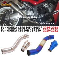 For CB650F 2014-2018 CB650R 2019-2021 CBR650F 2014-2018 CBR650R 2019-2020 Motorcycle Exhaust Pipe Escape Moto Middle Link Pipe