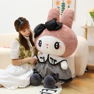 Sanrio Lolita Kuromi Plushie ตุ๊กตาผ้าพันคอการ์ตูนตุ๊กตาหมอนกอดขนาดใหญ่ตุ๊กตาของเล่นตุ๊กตาเด็กผู้หญิ