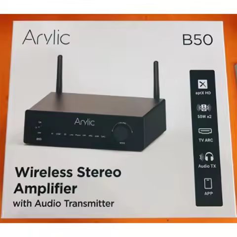 New Arylic B50 Bluetooth 5.2 Transmitter Receiver AptX HD Audio Adapter Wireless Audio Amplifier for