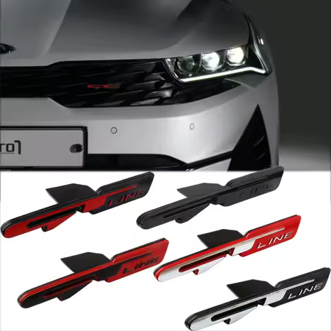 Metal GT LINE Car Front Grille Emblem Badge Sticker for KIA GT Sorento Ceed Forte RIO Stonic K5 K3 S