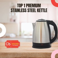 [Ready Stock] Stainless Steel 2L Electric Kettle Ketel Teko Jug Cerek Elektrik Tea Maker Hot Water Pemanas air panas