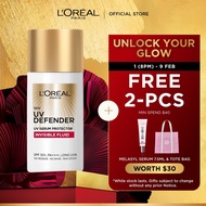 L’Oréal Paris UV Defender Invisible Fluid Resists Daily Sunscreen SPF50+ Sun Spots and Lines Protect