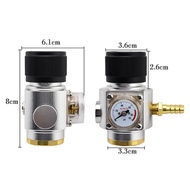 O2 Mini Gas Regulator With Pressure Gauge CO2 Keg Charger Kit 0-90 PSI For European Soda Stream Home