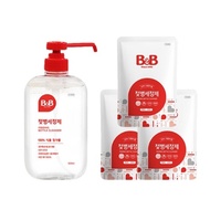 B&amp;B Baby Bottle Cleanser Liquid Refill 500ml*3 + Container 600ml