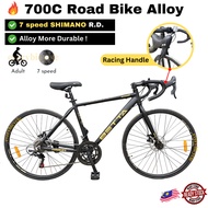 700C Road Bike Alloy Racing Handlebar Basikal Road Bike Full Alloy Frame 7 Speed SHIMANO RD Sport BOND