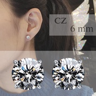 IMAGIE ต่างหูเพชร Cz Hearts&Arrows ต่างหูคริสตัล SWAROVSKI 3-10mm