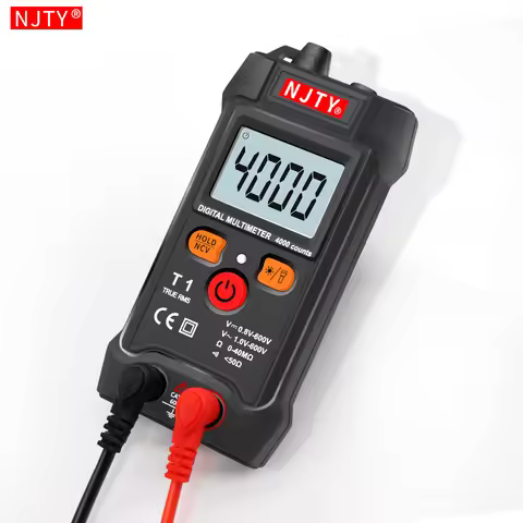 NJTY Professional Digital Multimeter Mini Auto Range Smart Multimetro 4000 Counts AC/DC Voltage Mete