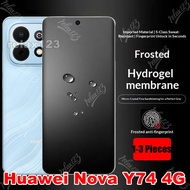For HUAWEI nova Y74 4G 1-3Pcs Matte Hydrogel Film For Huawei Nova Y74 NovaY74 nova Y74 74Y 4G 5G 202