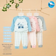 Avaler printed color-coordinated CVD set in bamboo fiber fabric with sizes from 6m to 4y