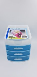 UNIWARE - 泰國制三層收納櫃(藍色)