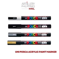 Uni Posca Acrylic Paint Marker [White, Black, Silver, Gold] - [PC-1M PC-3M PC-5M PC-8K]