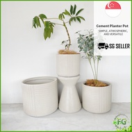 [SG SELLER]Plant Cement Pots Cement Flower Pot Artificial Plants Pot Terracotta Plant Pot Garden Pot Festival Home Decor