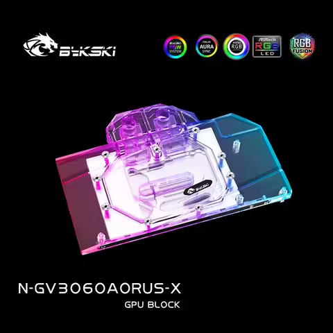 Bykski Water Block for GIGABYTE AORUS RTX3060 ELITE 12G Graphics Card / with Backplane Radiator Cool