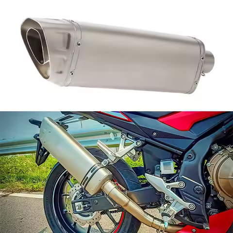 Motorcycle exhaust muffler for ZX-14R CBR650 CBR500 R1 GSXR1000 MT10 R6 RC390 CBR250RR TMAX560 Z900 
